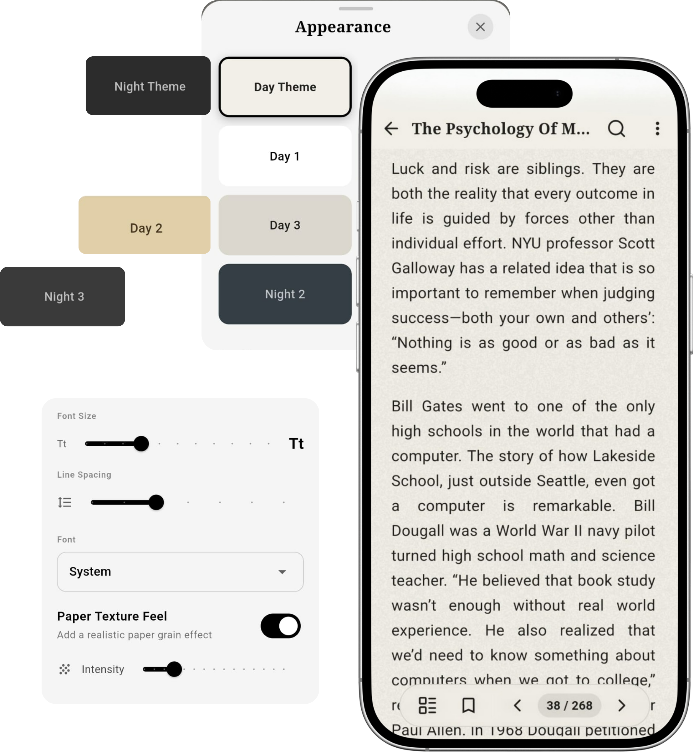 Readary Mobile Reader Appearance Customization